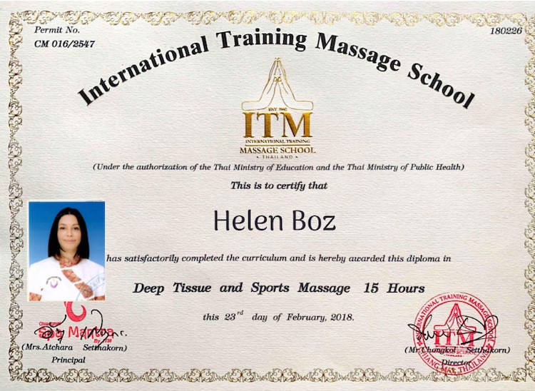 Сертификат по лимфодренажному массажу